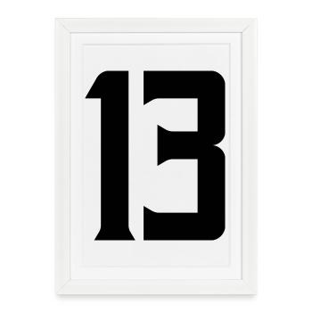13 - Affiche encadrée (27 × 37 cm) - blanc - Devant