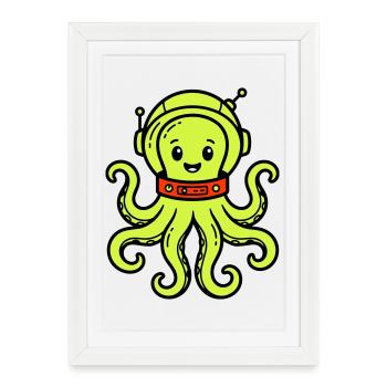 cute alien - Framed poster (27 × 37 cm) - white - Front