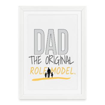 Dad The Original Role Model - Framed poster (27 × 37 cm) - white - Front