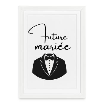 Future mariée - Affiche encadrée (27 × 37 cm) - blanc - Devant
