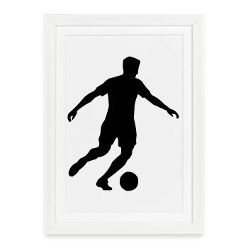 Soccer - Framed poster (27 × 37 cm) - white - Front