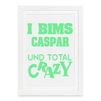 Crazy Caspar - Framed poster (27 × 37 cm) - white - Front