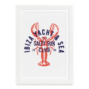 Homard - Affiche encadrée (27 × 37 cm) - blanc - Devant