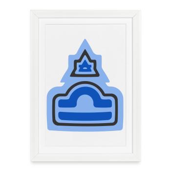 Zodiac Tribal Libra and Air - Framed poster (27 × 37 cm) - white - Front