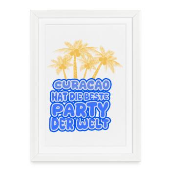 Urlaubsregion Curacao - Gerahmtes Poster (27 × 37 cm) - Weiß - Vorne