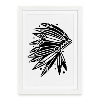 Coiffe de chef - Affiche encadrée (27 × 37 cm) - blanc - Devant