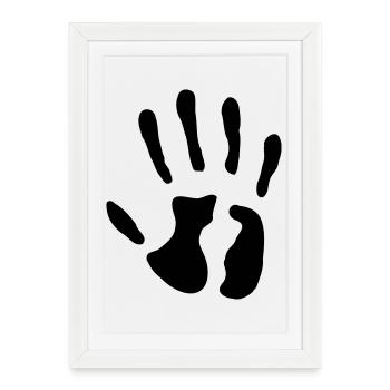 Hand - date of birth - 5 years - Framed poster (27 × 37 cm) - white - Front