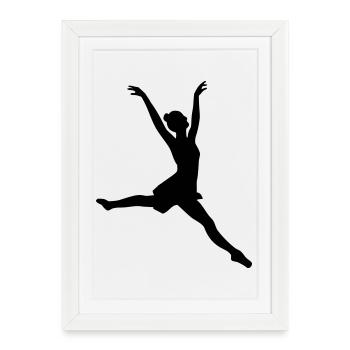 Danseur - Affiche encadrée (27 × 37 cm) - blanc - Devant