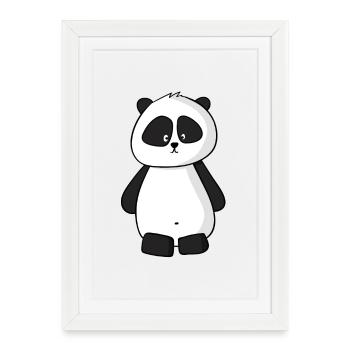 panda - Framed poster (27 × 37 cm) - white - Front