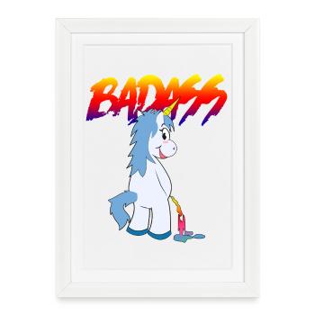 badass2 - Affiche encadrée (27 × 37 cm) - blanc - Devant