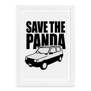 Save the panda - Framed poster (27 × 37 cm) - white - Front