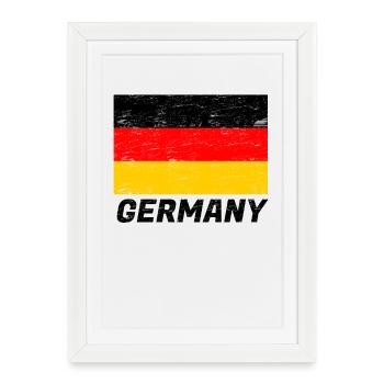 drapeau Allemagne - Affiche encadrée (27 × 37 cm) - blanc - Devant