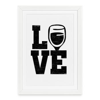 Vin d'amour - Affiche encadrée (27 × 37 cm) - blanc - Devant