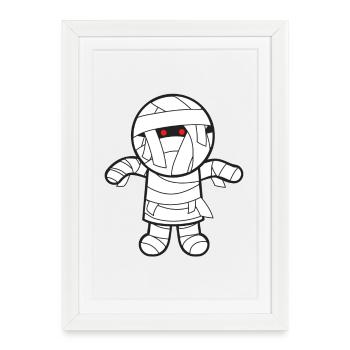 Kids shirt Mummy shirt motif wrapped mummy - Framed poster (27 × 37 cm) - white - Front