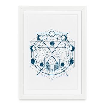 géométrie - Affiche encadrée (27 × 37 cm) - blanc - Devant
