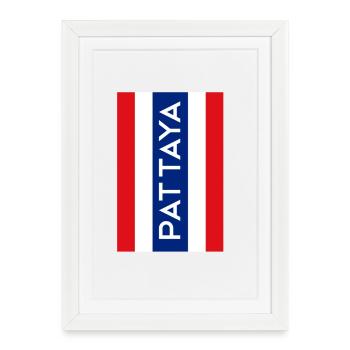 Pattaya Thaïlande Souvenir Shirt Souvenir de vacances - Affiche encadrée (27 × 37 cm) - blanc - Devant