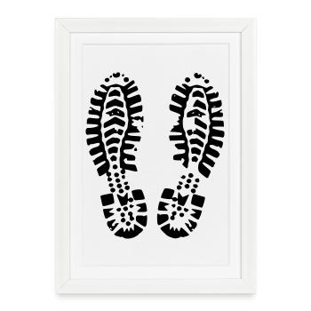 Chaussures - Affiche encadrée (27 × 37 cm) - blanc - Devant