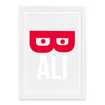 T-shirt souvenir traditionnel de Bali - Affiche encadrée (27 × 37 cm) - blanc - Devant