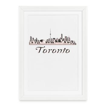 Toronto - Framed poster (27 × 37 cm) - white - Front