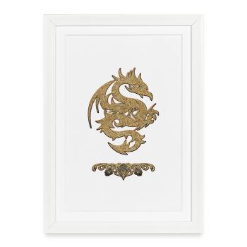Wonderful Chinese dragon - Framed poster (27 × 37 cm) - white - Front
