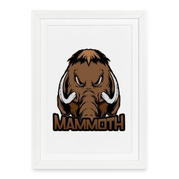 Mammoth evil mammoth - Framed poster (27 × 37 cm) - white - Front
