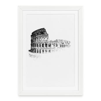 Colosseum Amphitheatre Rome Roma Rome Italy Italy - Framed poster (27 × 37 cm) - white - Front