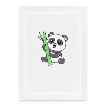 panda - Affiche encadrée (27 × 37 cm) - blanc - Devant
