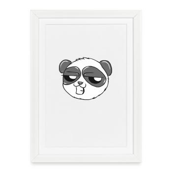 panda - Affiche encadrée (27 × 37 cm) - blanc - Devant