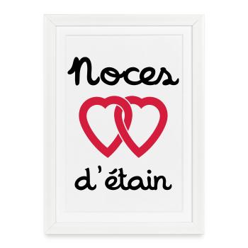 Noces d'étain - Affiche encadrée (27 × 37 cm) - blanc - Devant