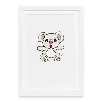 Koala bear - Framed poster (27 × 37 cm) - white - Front