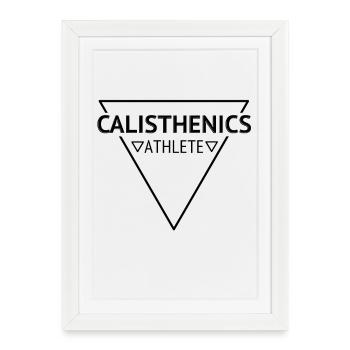 Calisthenics Lettering with Arrow Icons - Framed poster (27 × 37 cm) - white - Front