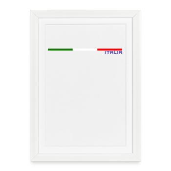 DRAPEAU ITALIA - Affiche encadrée (27 × 37 cm) - blanc - Devant