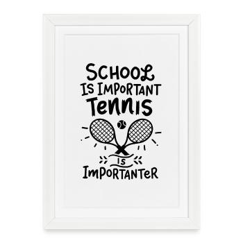 Cadeau de joueur de tennis tennis - Affiche encadrée (27 × 37 cm) - blanc - Devant