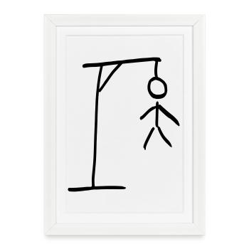 Pendu - Affiche encadrée (27 × 37 cm) - blanc - Devant