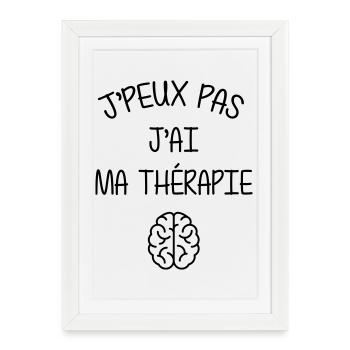 Psychologue / Psychiatre / Travail / Psychanalyste - Affiche encadrée (27 × 37 cm) - blanc - Devant
