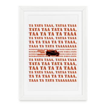 Célèbre série télévisée des années 80 - Équipe A avec Van - Affiche encadrée (27 × 37 cm) - blanc - Devant