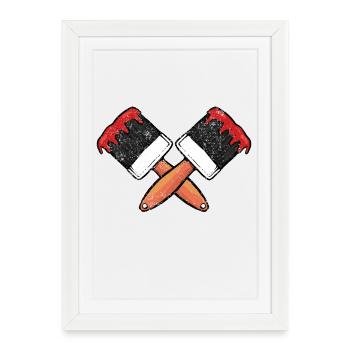 Painter Brushes - Framed poster (27 × 37 cm) - white - Front
