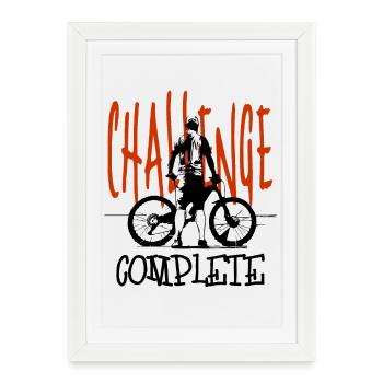 Excursion en VTT - Affiche encadrée (27 × 37 cm) - blanc - Devant