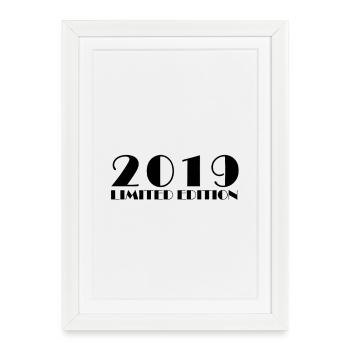 Typographie édition limitée 2019 - Affiche encadrée (27 × 37 cm) - blanc - Devant