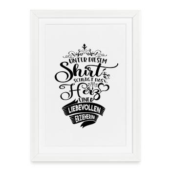 L’éducatrice idées de cadeaux - Affiche encadrée (27 × 37 cm) - blanc - Devant