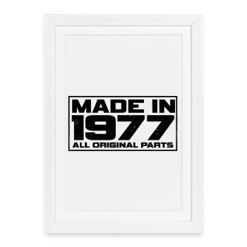 1977 - Affiche encadrée (27 × 37 cm) - blanc - Devant