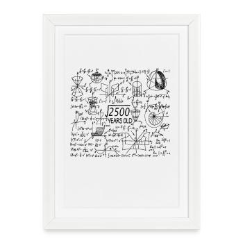 50 birthday math teacher - Framed poster (27 × 37 cm) - white - Front