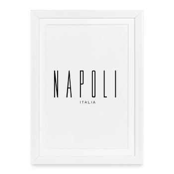 Napoli Italia - Affiche encadrée (27 × 37 cm) - blanc - Devant