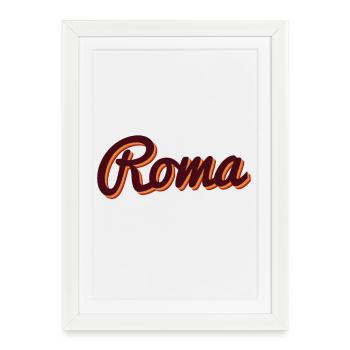 Roma Italie - Affiche encadrée (27 × 37 cm) - blanc - Devant