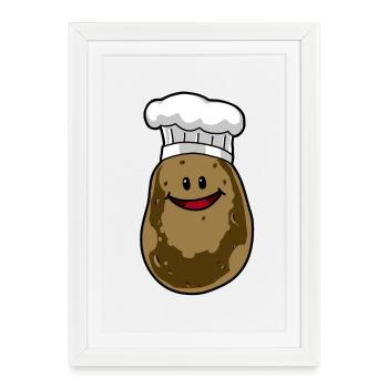 Potato Vegetable Vitamins Cooking Healthy Potatoes - Framed poster (27 × 37 cm) - white - Front