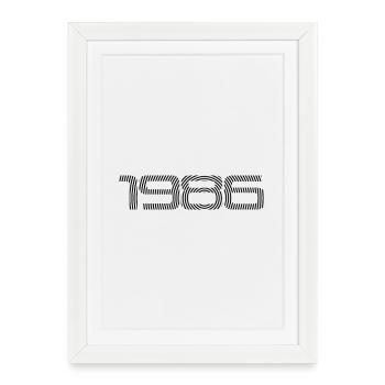 Né en 1986 - Affiche encadrée (27 × 37 cm) - blanc - Devant