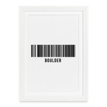 Escalade de bloc - Affiche encadrée (27 × 37 cm) - blanc - Devant