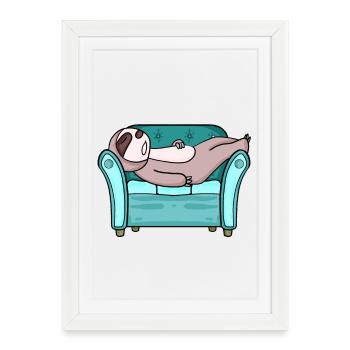 sloth - Framed poster (27 × 37 cm) - white - Front