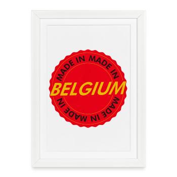 Born in Belgium - Framed poster (27 × 37 cm) - white - Front