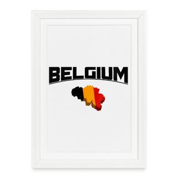 Belgique Belgique België - Affiche encadrée (27 × 37 cm) - blanc - Devant